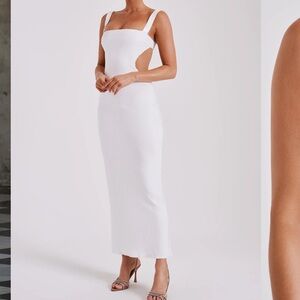 Meshki - Adoria Sequin Cut Out Maxi Dress - White - XS